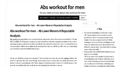 Desktop Screenshot of absworkoutformen.net